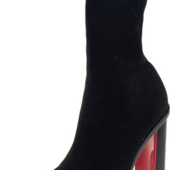 Alexander McQueen Black Knit Stretch Fabric Sock Boots Size 39 - Picture 3 of 6